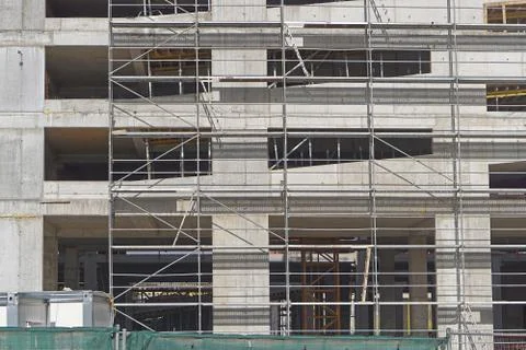 Scaffolding construction site Stock Photos