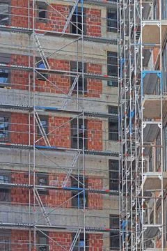 Scaffolding construction site Stock Photos
