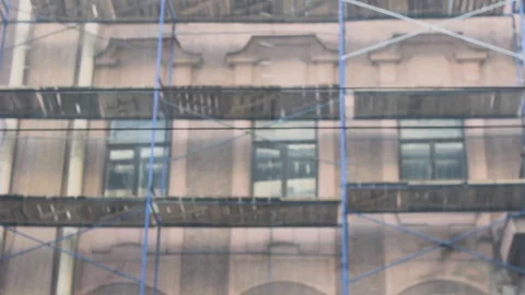Scaffolding   construction  work  industry architecture 스톡 동영상 107894729