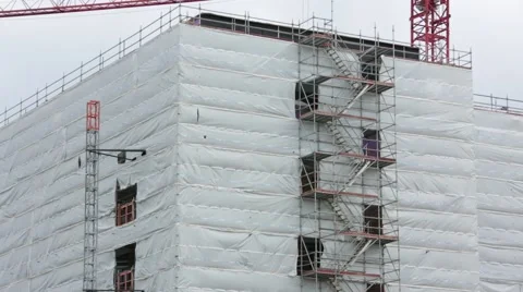 Scaffolding in England Stock Footage 64287716
