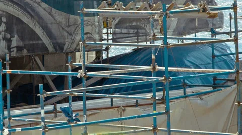 Scaffolding Stock Footage 30735424