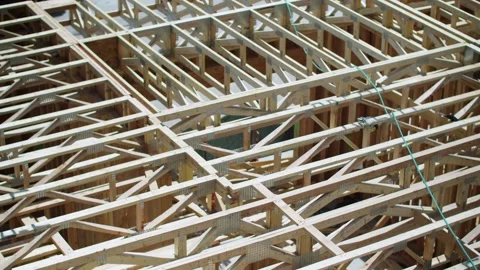 Scaffolding in front of a building Stock Footage 155539746