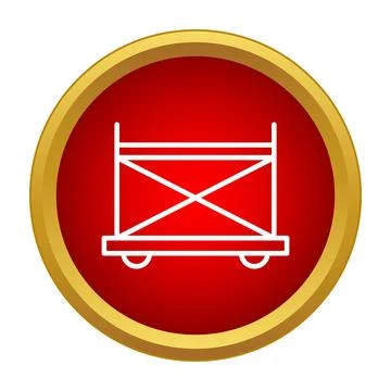 Scaffolding icon for construction work and building maintenance Stockillustratie