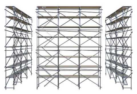Scaffolding isolated on white Stock Illustration