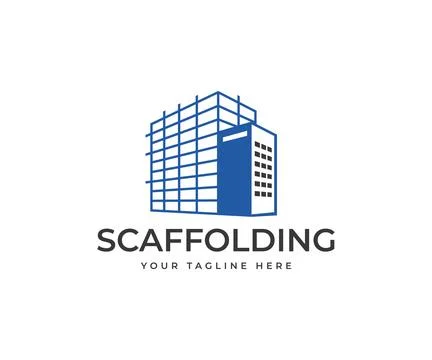 Scaffolding Logo Design. Construction Vector Design. Scaffold Illustration Stock Illustration