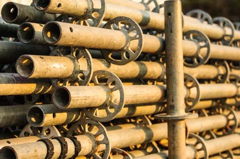 Scaffolding material Stock-Fotos