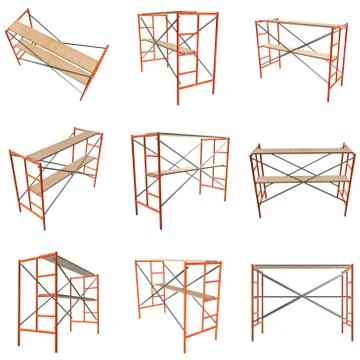 Scaffolding metal construction Stock Illustration
