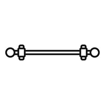 Scaffolding pole clamp construction linear icon Stock Illustration