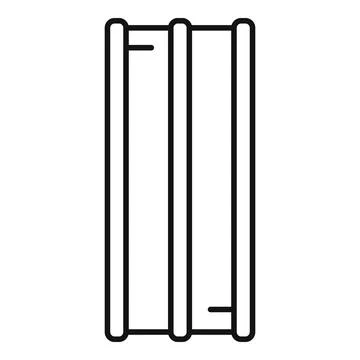 Scaffolding pole framework building construction line icon Ilustración de archivo