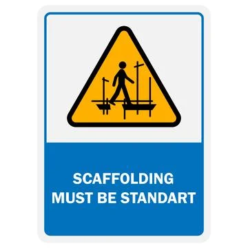 Scaffolding Sign Stock Illustration
