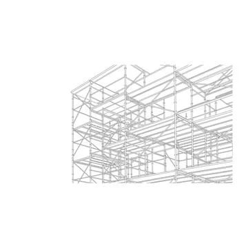 Scaffolding structure blueprint illustration Illustrazione stock