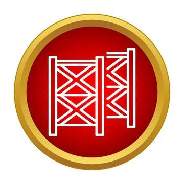 Scaffolding structure icon representing construction and building work Stock Illustration