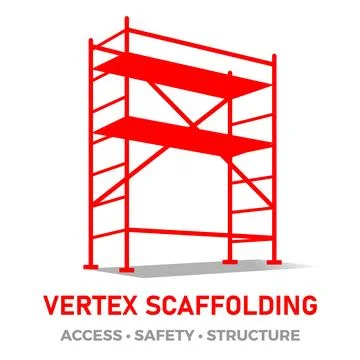 Scaffolding Structure Logo Design 스톡 일러스트