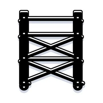 Scaffolding structure providing strong construction support Stock Illustration