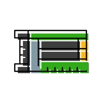 Scaffolding structure vector icon for construction industry Illustrazione stock