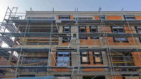 Scaffolding System Condo Building Stock Photos