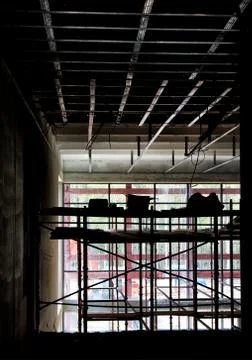 Scaffolding system in construction Stock Photos