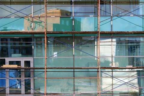 Scaffolding used as the temporary structure to support platform, form work and Stock Photos