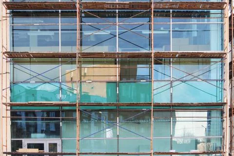 Scaffolding used as the temporary structure to support platform, form work and Stock Photos