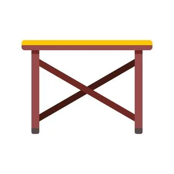 Scaffolding work platform building construction flat icon Stock Illustration