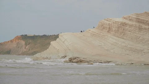 Scala dei turchi-Agrigento Video stock 88182204