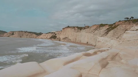 Scala dei turchi-Agrigento panoramic view Video stock 88182192