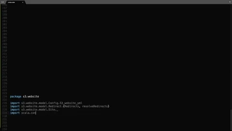 Scala Programming Language Source Code Typing Effect. Scala Programmer Ticker Stock Footage 147937590