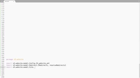 Scala Programming Language Source Code Typing Effect. Scala Programmer Ticker Stock Footage 147937591