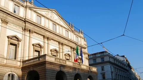 Scala theater of Milan - Hyperlapse Stock-Footage 103210540