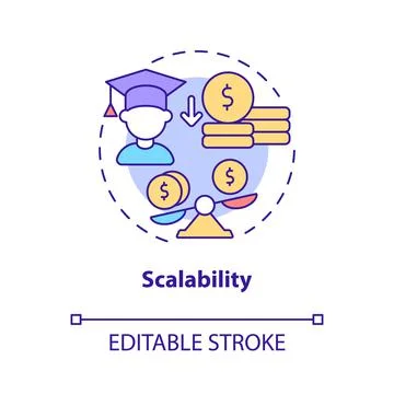 Scalability concept icon イラスト素材