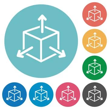 Scalability flat round icons Stock Illustration