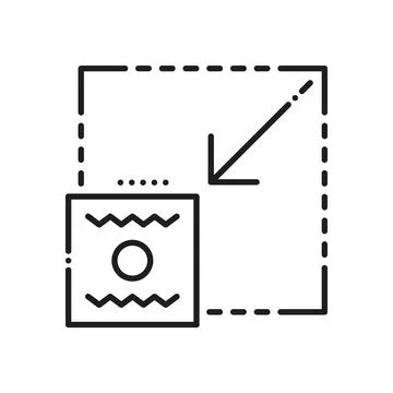 Scalability icon, resize and scale reduce expand Stock Illustration
