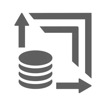 Scalability, scale, big data icon. Gray vector graphics. Stock Illustration