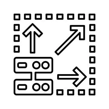 Scalability, scale, big data icon. Outline vector. Stock Illustration