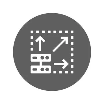 Scalability, scale, big data icon. Stock Illustration