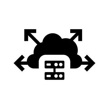 Scalability, server, cloud computing icon. Stock Illustration