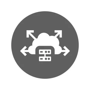 Scalability, server, cloud computing icon. Illustrazione stock