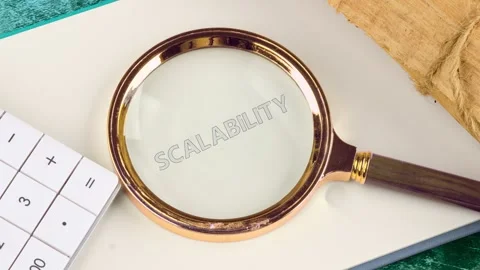 SCALABILITY text animation. Engaging animation illustrates key technology Stock Footage 296972579
