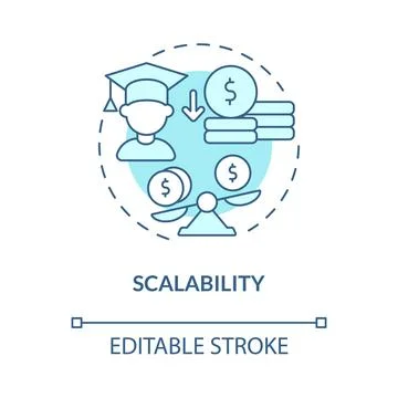 Scalability turquoise concept icon イラスト素材