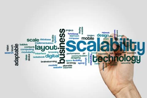 Scalability word cloud Stock Photos