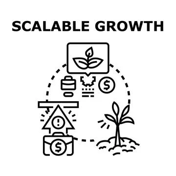 Scalable growth concept for business development illustration Stock Illustration