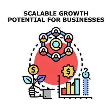 Scalable growth potential for business development concept Stock Illustration