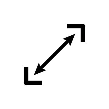 Scalable icon in flat style. Scalability symbol Stock Illustration