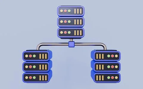 Scalable infrastructure and distributed systems, Structured cluster Stock Illustration