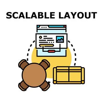 Scalable layout adapting content for modern web design Ilustração Stock
