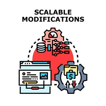 Scalable modifications process developing system architecture イラスト素材