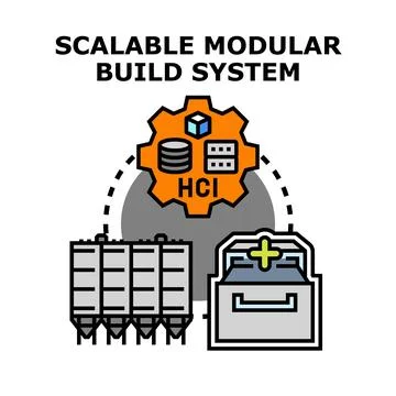 Scalable modular build system icon concept 스톡 일러스트