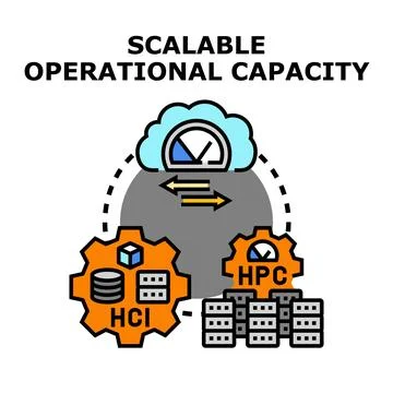 Scalable operational capacity with cloud infrastructure and computing イラスト素材