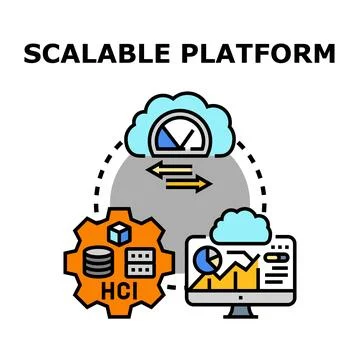Scalable platform system architecture with cloud integration イラスト素材