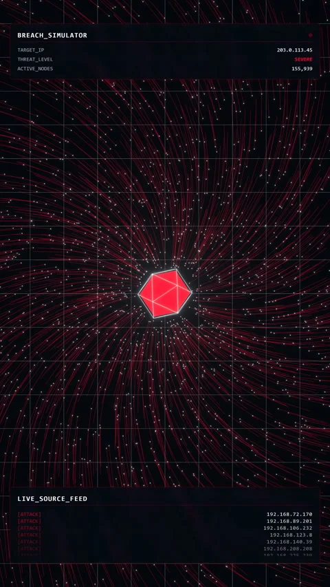 Scalable Stress Testing: Crimson Node Mobile Topography Stock Footage 334003407